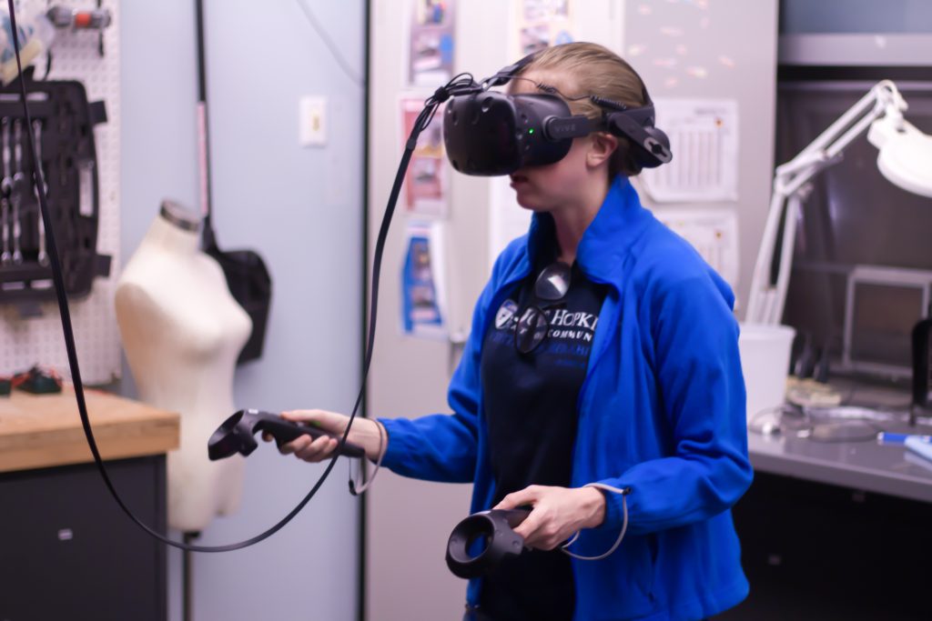 Student using VR Station