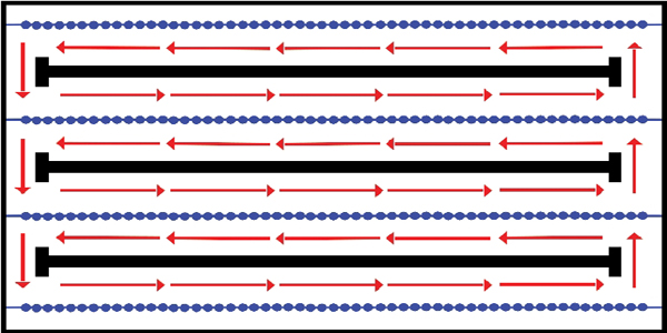 Diagram of proper circle swim technique