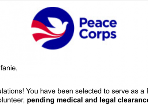 peace corps invitation to serve
