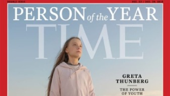 Time Magazine's Person of the Year cover featuring a photo of activist Greta Thunberg