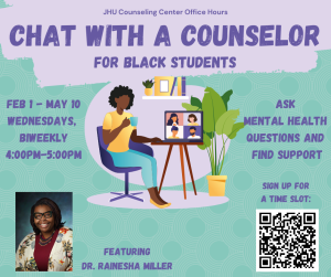 Chat with a Black Counselor @ Zoom (see signup below)
