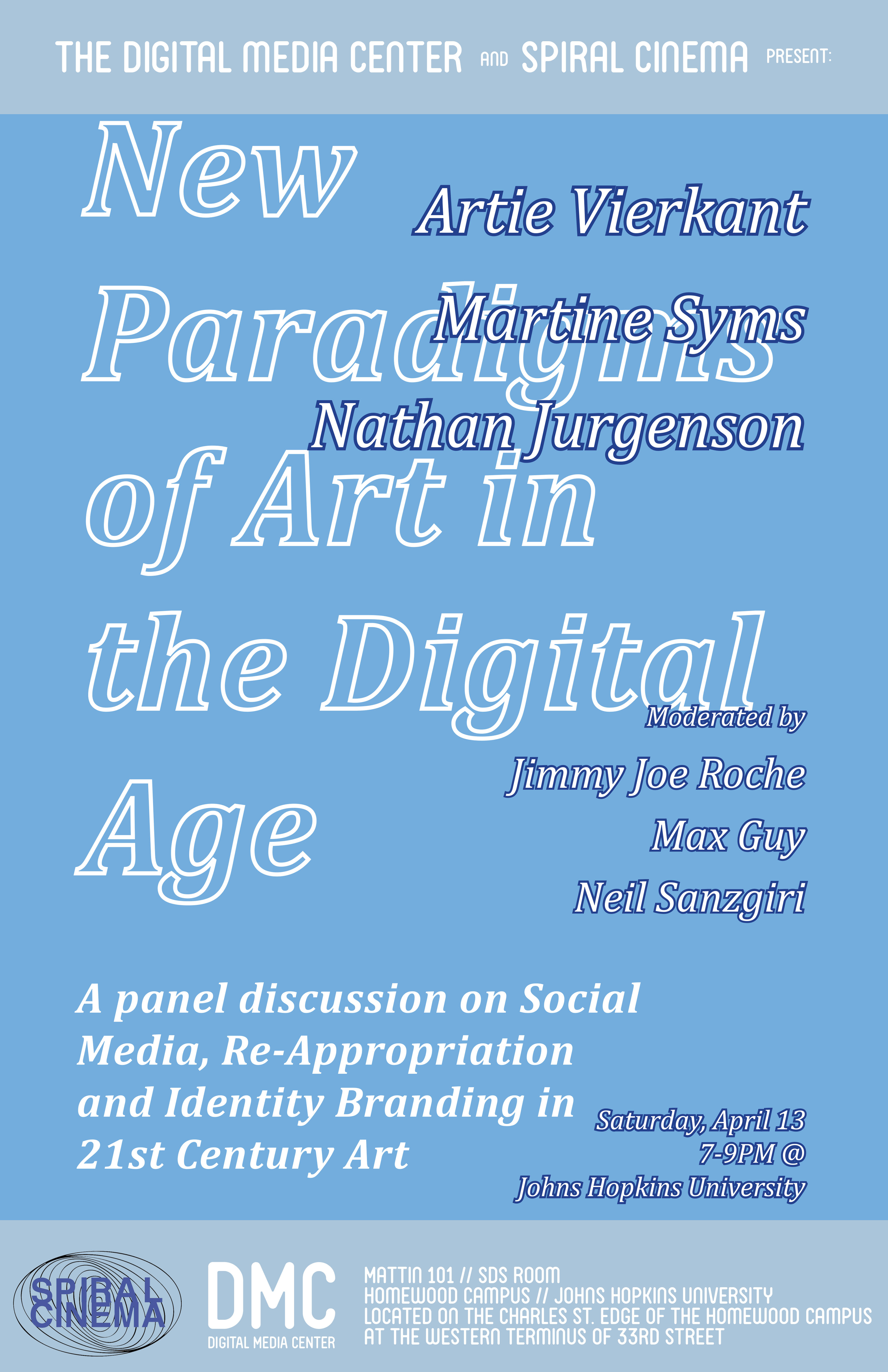 Poster for New Paradigms of Art in the Digital Age event