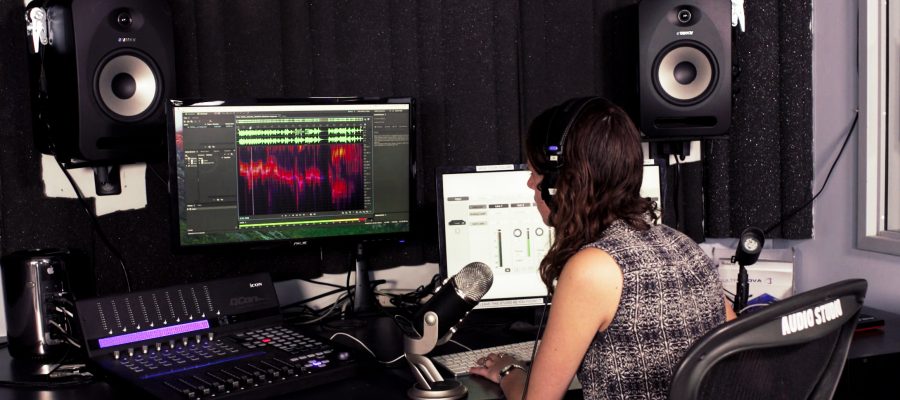 Giovanna Using the Audio Studio 1