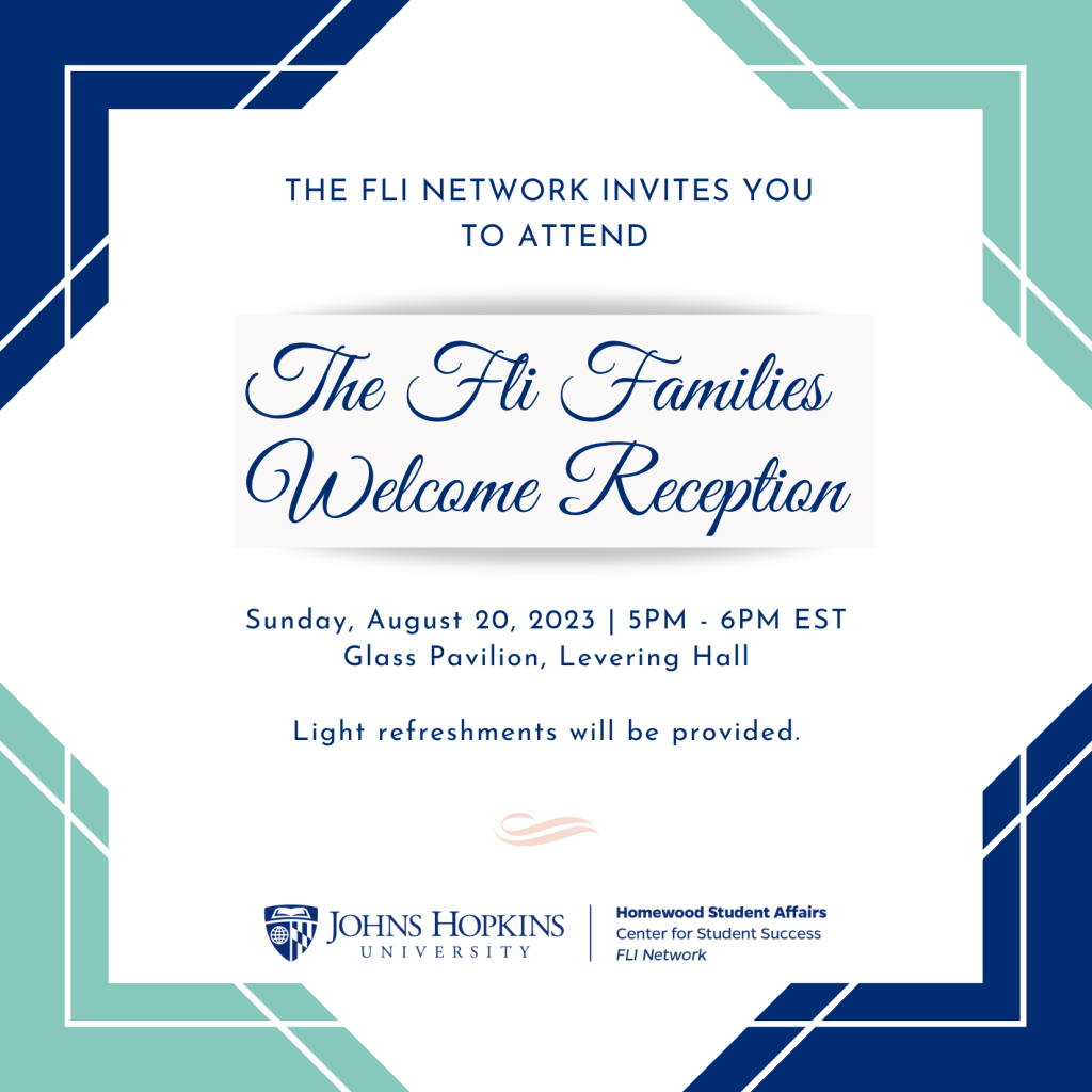 The FLI Network invites you to attend the FLI Families Welcome Reception.
