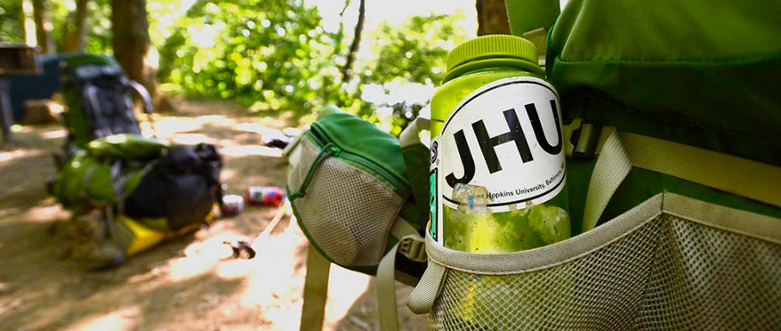 Canteen with JHU sticker