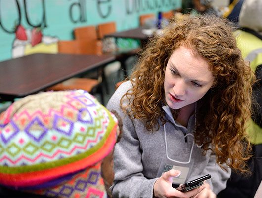 photo of student participating in Alt. Breaks Immigrant and Refugee Rights trip