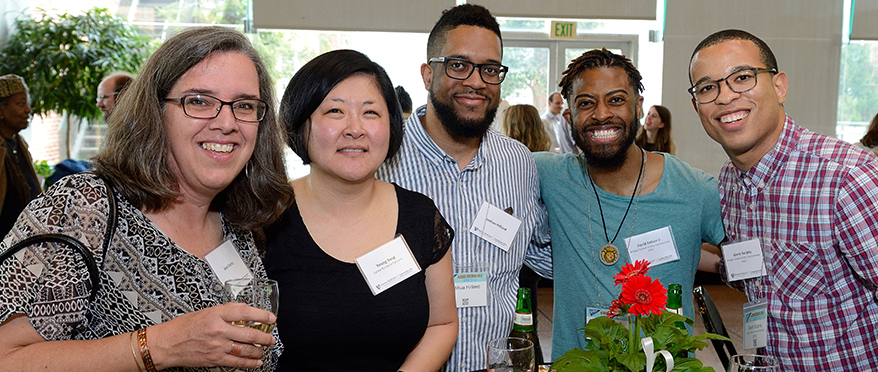 picture of students, alum, and staff at csc 25th anniversary celebration