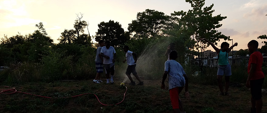 picture of children playing in garden