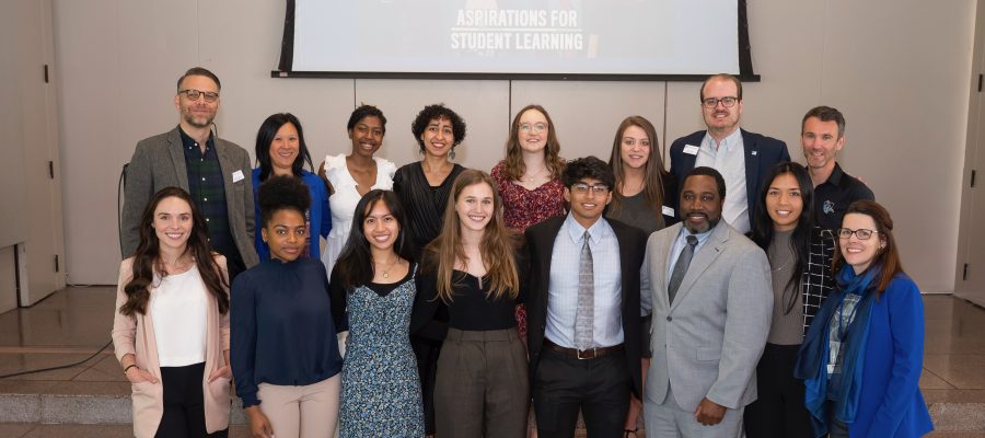 Group photo of the Aspirations for Student Learning awardees and nominators at the celebration.