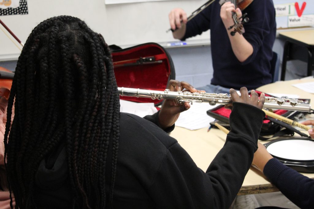 (Unedited) Student playing the flute