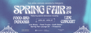 Spring Fair 2024 Banner, inclusing details of the weekend, including dates, times, and activities