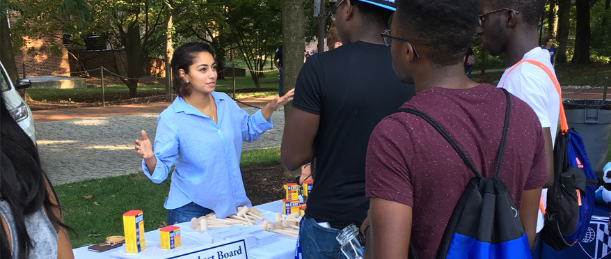 Conduct Board members staff a table at Blue Jay Day