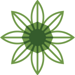 A green icon of a blooming flower, representing confidence
