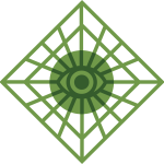 A green icon of a diamond-shaped grid with an eye in the center, representing self-awareness